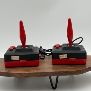 2 Wico Command Control Joysticks Atari 5200 Red Black Vintage Video Game Retro